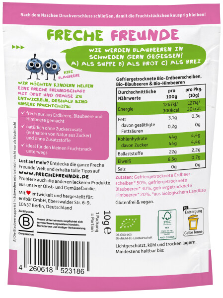 Freche Freunde Fruchtchips Roter Beerenmix