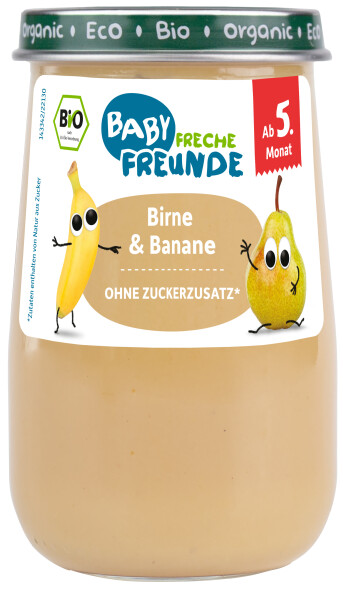 Freche Freunde Bio Gläschen Birne & Banane