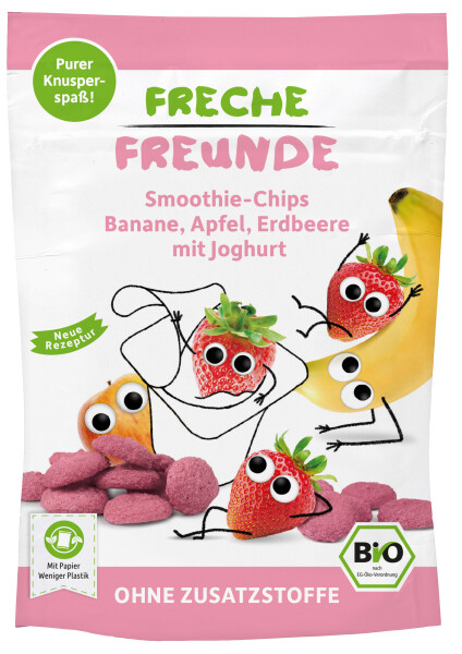 Freche Freunde Bio Smoothie-Chips Banane, Apfel, Erdbeere mit Joghurt