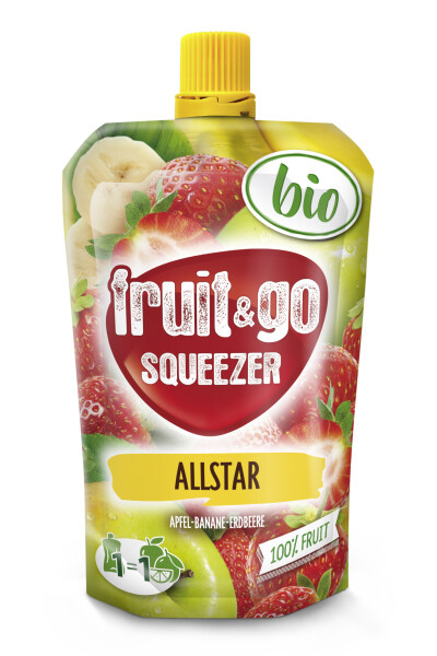 fruit&go SQUEEZER Apfel-Banane-Erdbeere