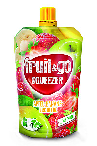 fruit&go SQUEEZER Apfel-Banane-Erdbeere