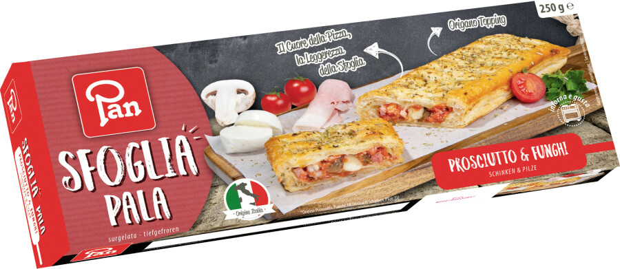 Pan Sfoglia Pala Schinken und Pilze