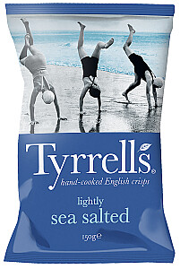 Tyrrells Hand Cooked English Crisps Lightly Sea Salted