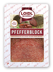 Loidl ​Pfefferblock geschnitten