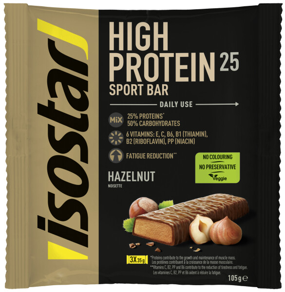 Isostar Powerplay High Proteinriegel Hazelnut 3er-Packung