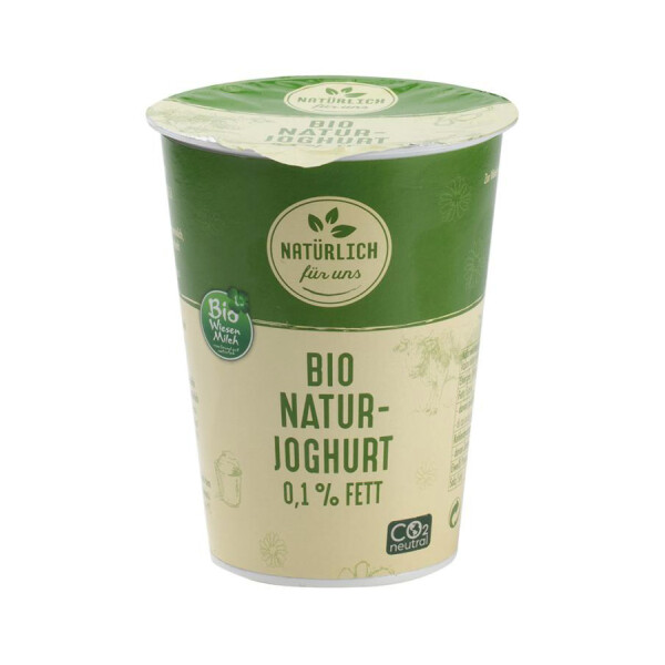 natürlich für uns Wiesenmilch Naturjoghurt 0,1%