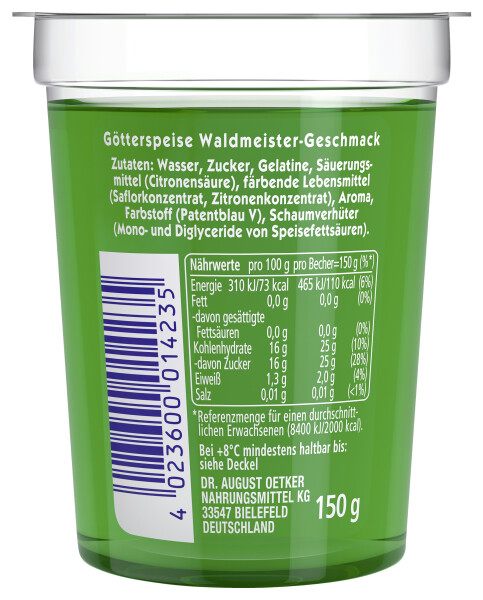 Dr. Oetker Götterspeise Waldmeister Geschmack
