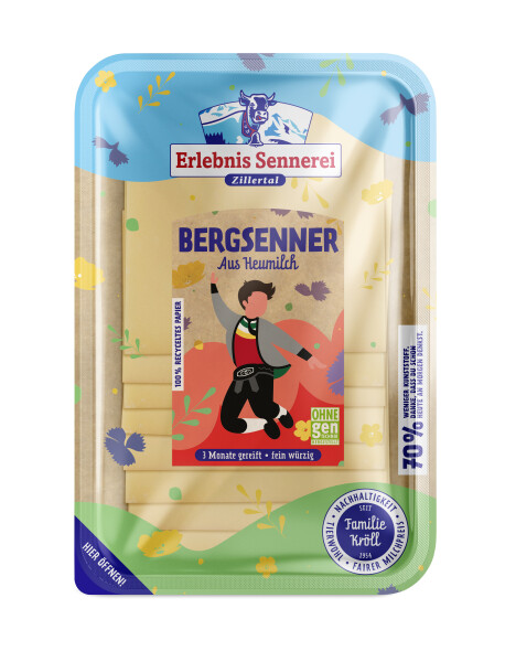 ErlebnisSennerei Zillertal Bergkäse Scheiben