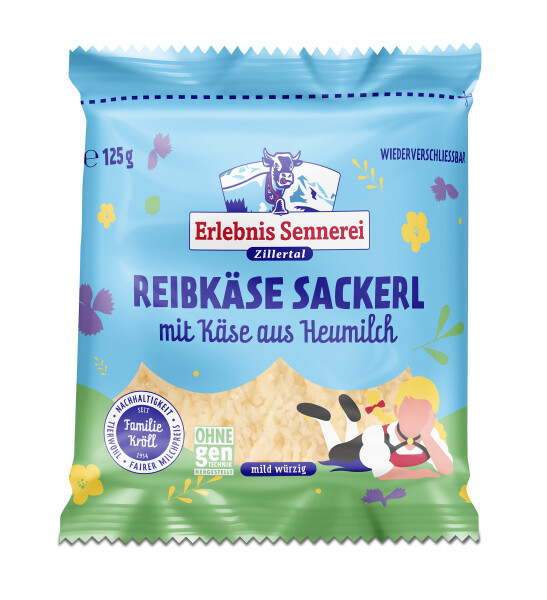 ErlebnisSennerei Zillertal Heumilch Reibkäse