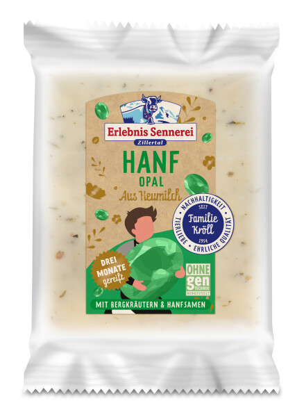 Erlebnis Sennerei Zillertal Opal m. Bergkräutern & Hanfsamen