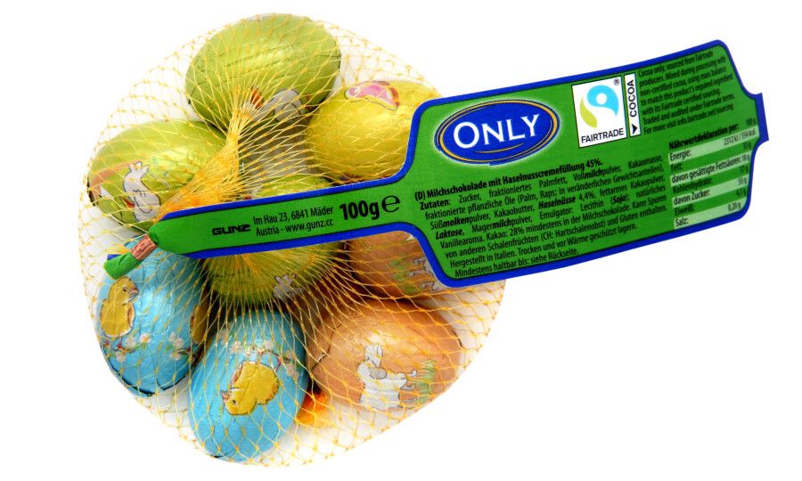 Only Milchschokoladeeier mit Haselnusscremefüllung groß