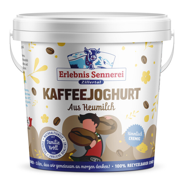 ErlebnisSennerei Zillertal Heumilchjoghurt Kaffee