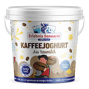 ErlebnisSennerei Zillertal Heumilchjoghurt Kaffee