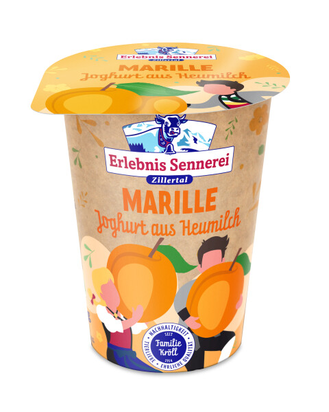 ErlebnisSennerei Zillertal Heumilchjoghurt Marillen