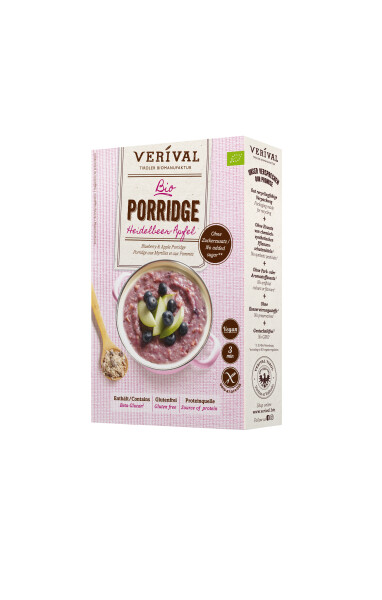 Verival Heidelbeer Apfel Porridge Glutenfrei