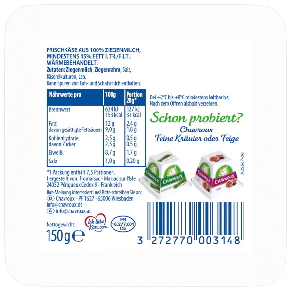 Chavroux Ziegenfrischkäse