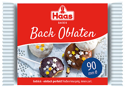 Haas Back Oblaten rund 90mm