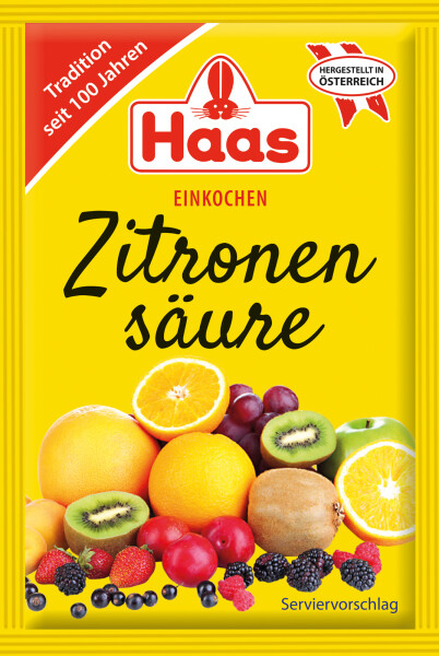 Haas Zitronensäure 5er-Packung