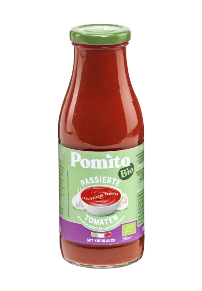 Pomito Bio passierte Tomaten mit Knoblauch