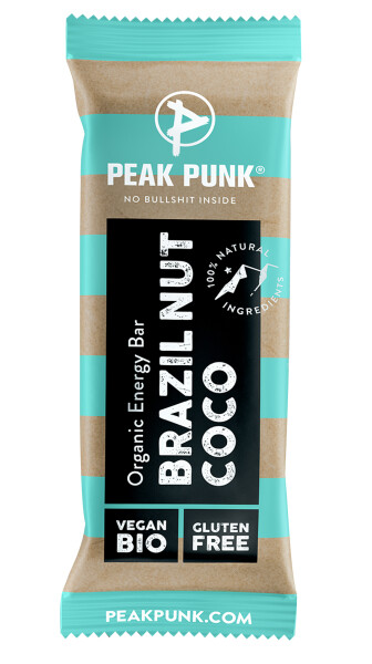 Peak Punk Organic Energy Bar Brazil Nut & Coco