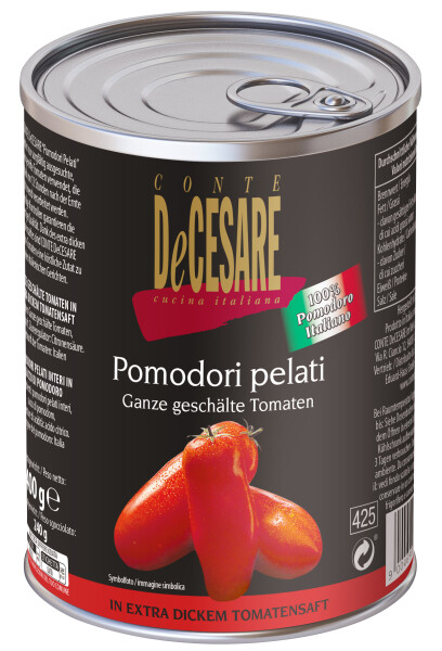 Conte DeCesare Ganze Geschälte Tomaten