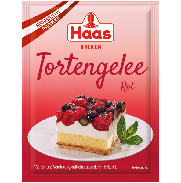 Haas Tortengelee rot 3 Stück