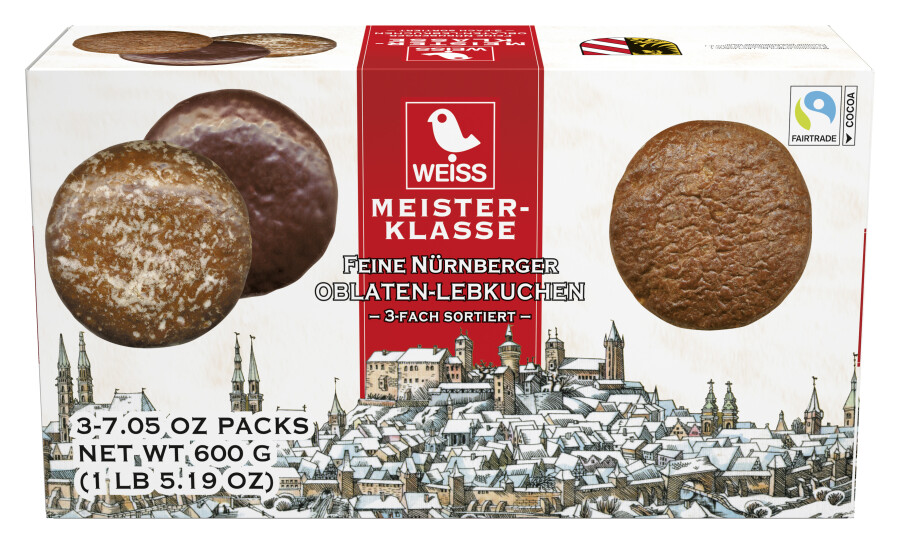 Weiss feine Oblatenlebkuchen 3fach sortiert