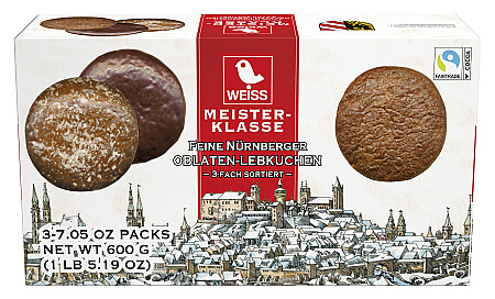 Weiss feine Oblatenlebkuchen 3fach sortiert