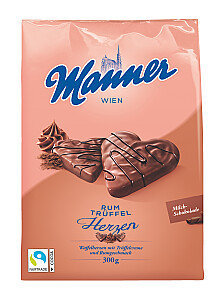 Manner Rum-Trüffel Herzen