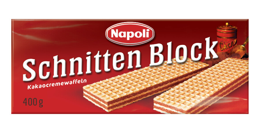 Napoli Schnitten-Block Kakaocremewaffeln