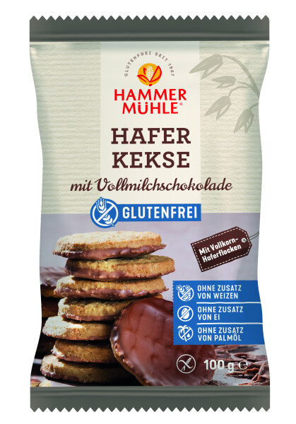 Hammermühle Haferkekse mit Schokolade Glutenfrei