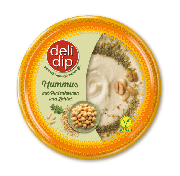 Deli Dip Hummus mit Pinienkern und Zahtar