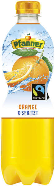 Pfanner Fairtrade Orange gespritzt