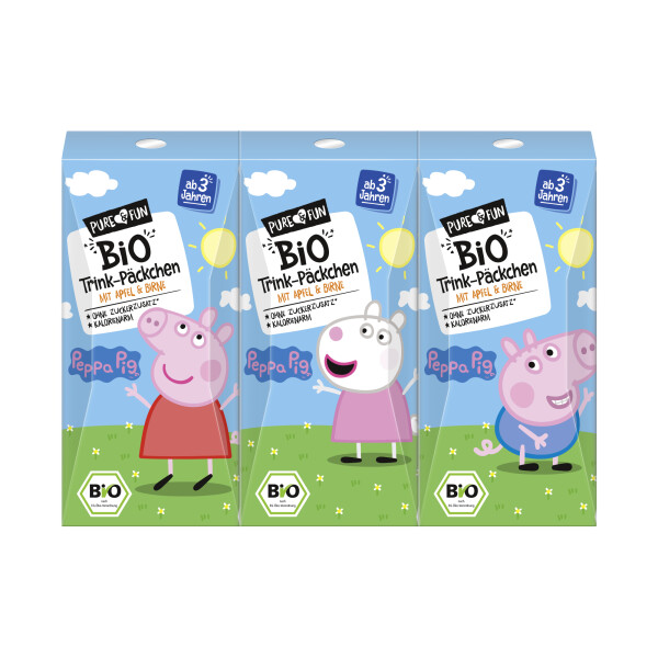 Pure & Fun Peppa Trink Päckchen 3er