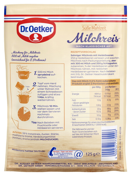Dr. Oetker Milchreis Klassisch
