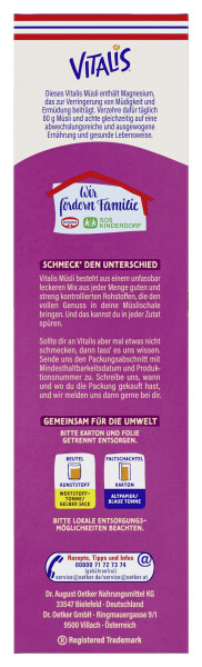 Dr. Oetker Vitalis Schokomüsli feinherb