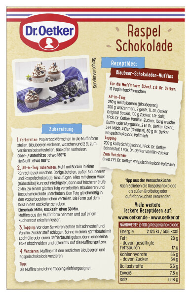 Dr. Oetker Raspelschokolade Vollmilch