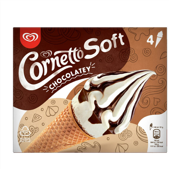 Eskimo Cornetto Soft Chocolatey 4er