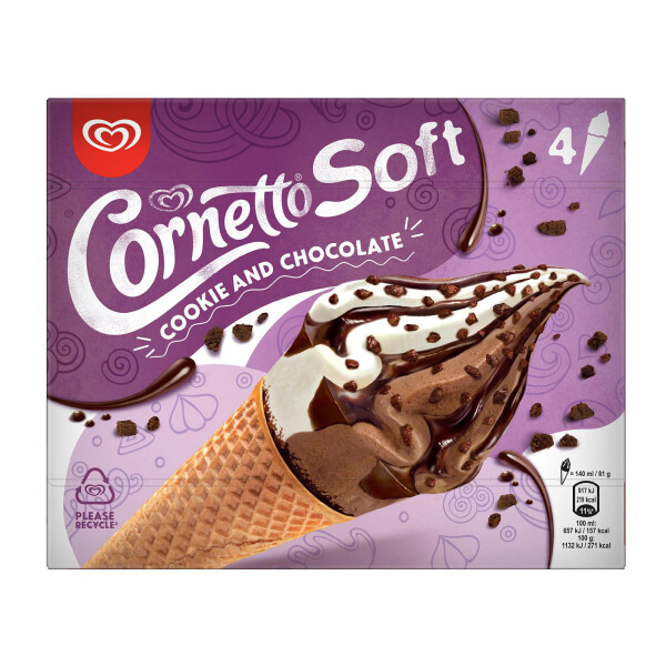 Eskimo Cornetto Soft Cookie & Chocolate 4er