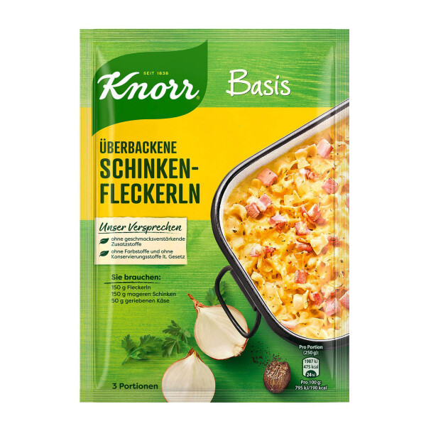 Knorr Basis für Überbackene Schinkenfleckerl