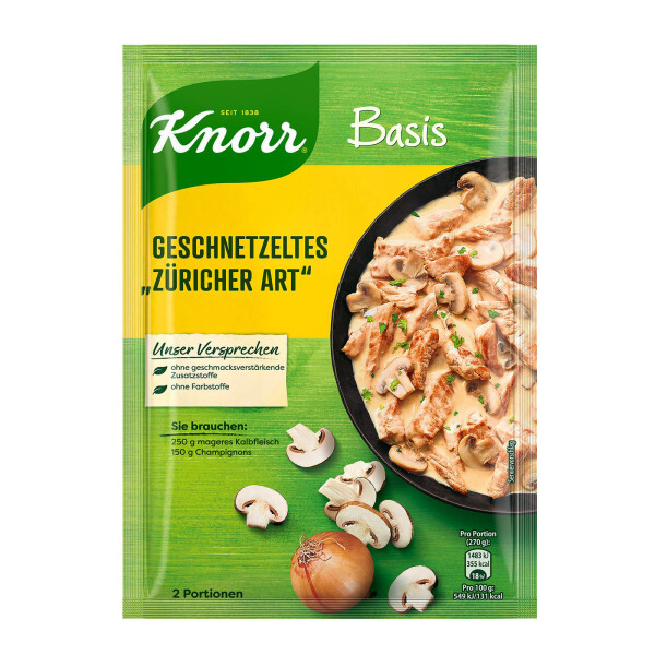 Knorr Basis für Geschnetzeltes 'Züricher Art'