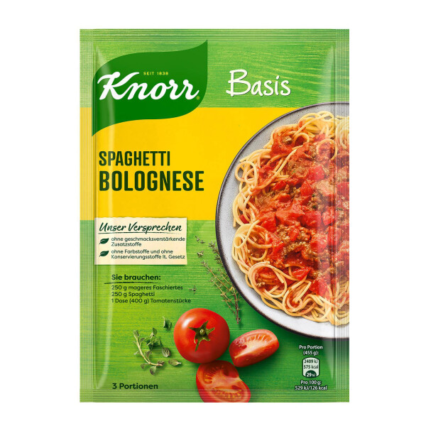 Knorr Basis für Spaghetti Bolognese