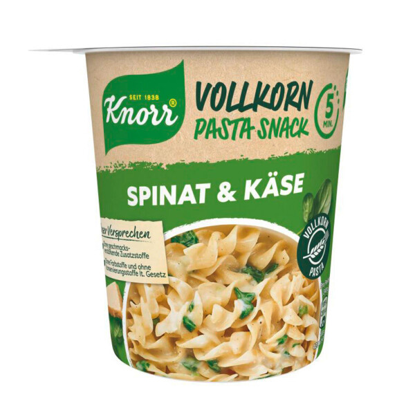 Knorr Vollkorn Pasta Snack Spinat & Käse