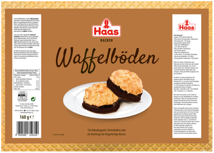 Haas Waffelböden