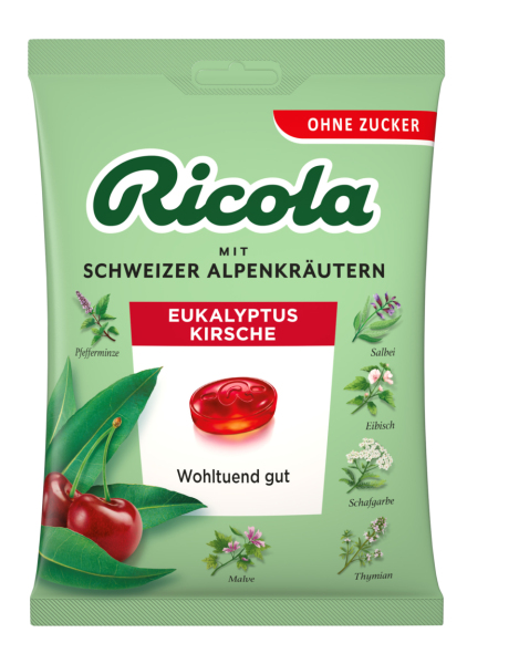 Ricola Eukalyptus Kirsche ohne Zucker