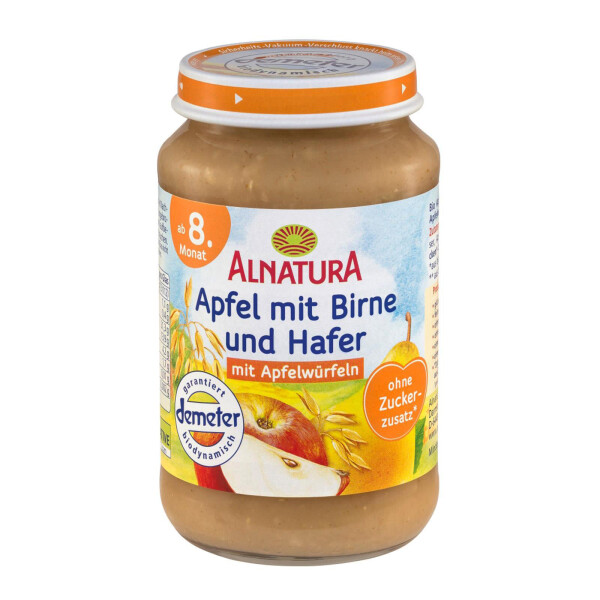 Alnatura Apfel mit Birne und Hafer