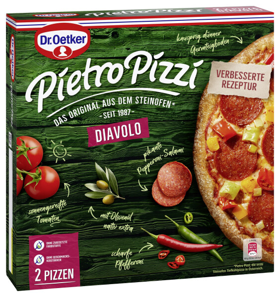 Dr. Oetker Pietro Pizzi Diavolo 2er
