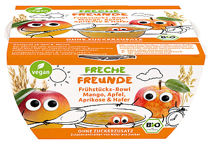 Freche Freunde Bio Frühstücks-Bowl Mango, Apfel, Aprikose & Hafer