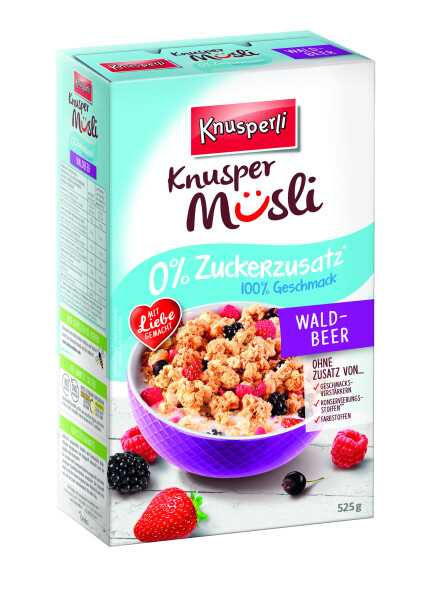 Knusperli Waldbeer Knuspermüsli ohne Zuckerzusatz
