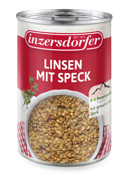 Inzersdorfer Linsen mit Speck